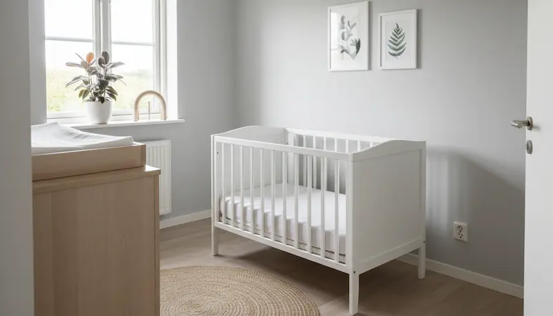 Lit de bébé sans tour de lit contre la mort subite du nourrisson