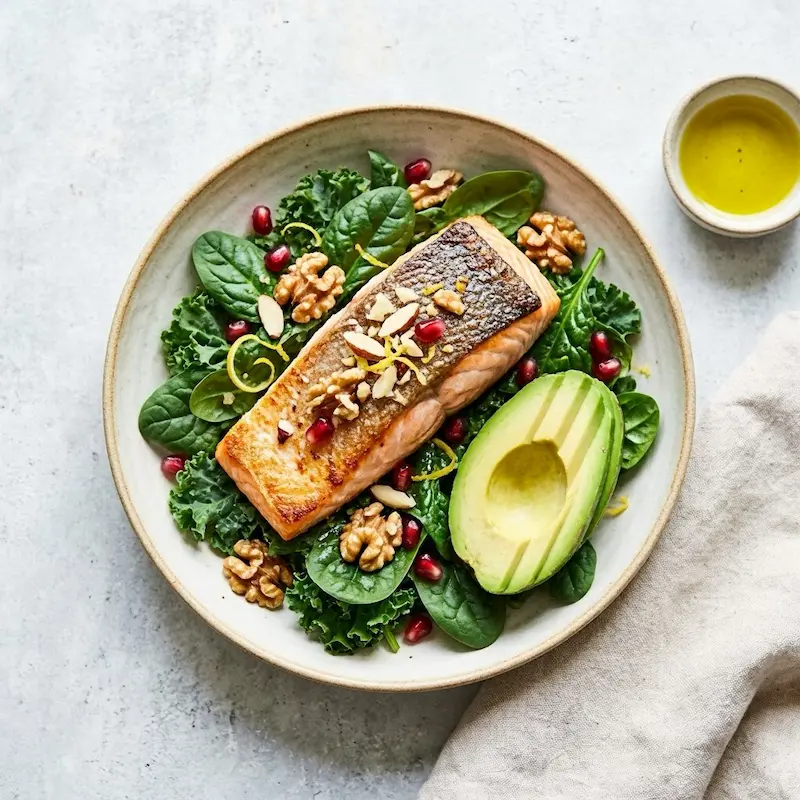 Assiette nutritionnelle optimisée pour aider à tomber enceinte naturellement après 30 ans