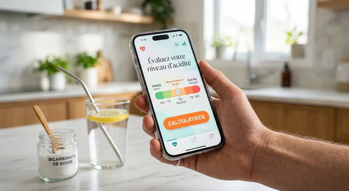 Interface digitale pour évaluer et calmer les brûlures d'estomac rapidement